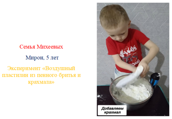 эксперимент в ДОУ Воздушный пластилин